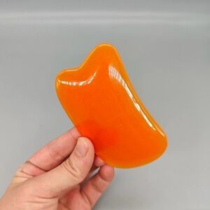 Set of 3 Orange Gua Sha Tool facial massage beauty tools